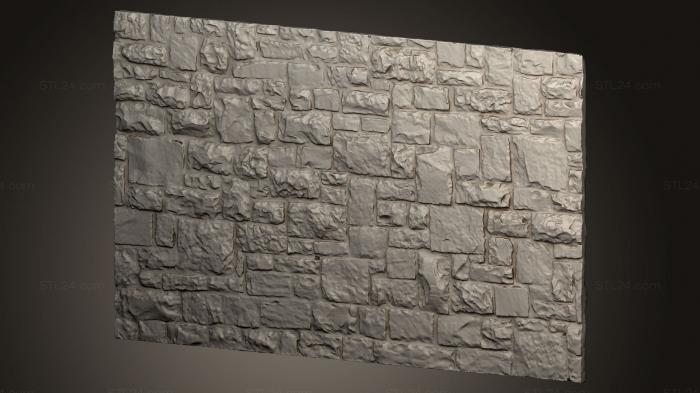 Geometrical panel (Stone wall texture, PGM_0226) 3D models for cnc